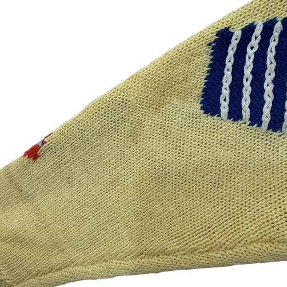 Vintage Talbots Medium Hand Knit Sweater Cardigan Linen Cotton Womens - Picture 14 of 16